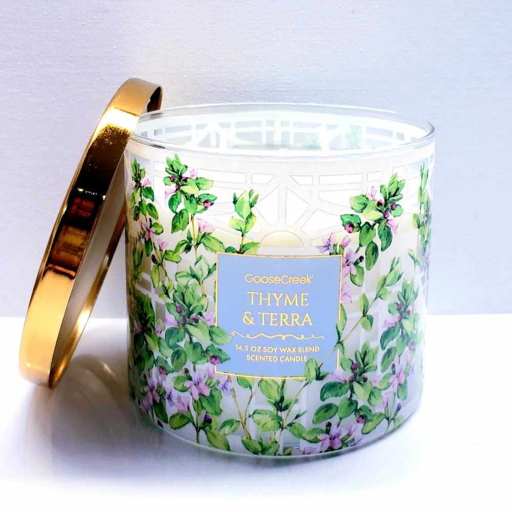 Goose Creek THYME & TERRA Large 3-Wick Scented Candle, 14.5 oz